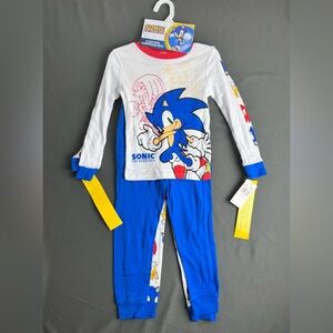 NWT Sonic The Hedgehog Boys' 4 Piece Cotton Pajama Size 4T